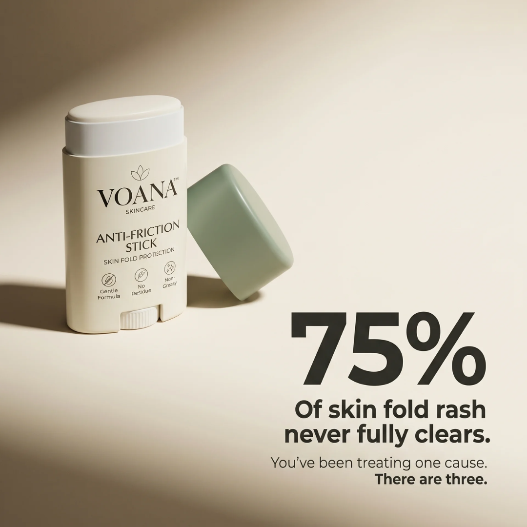 Real users report rash relief after applying the VOANA Anti-Friction Stick