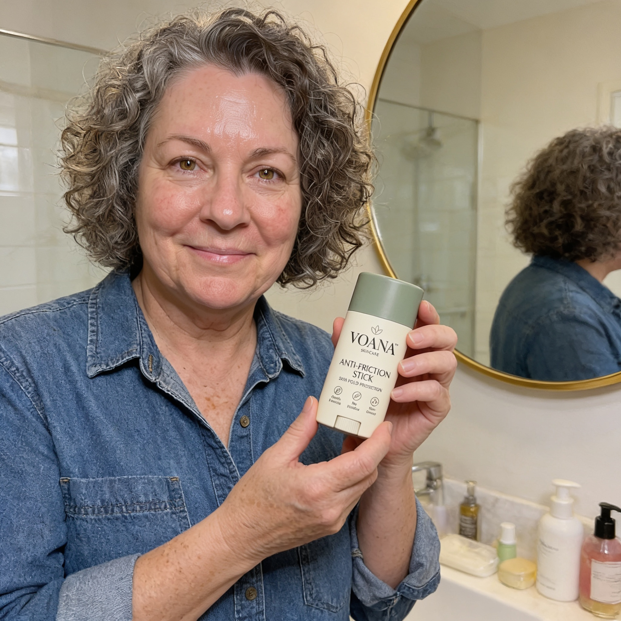VOANA Anti-Friction Stick customer result — relief from chronic skin fold rash